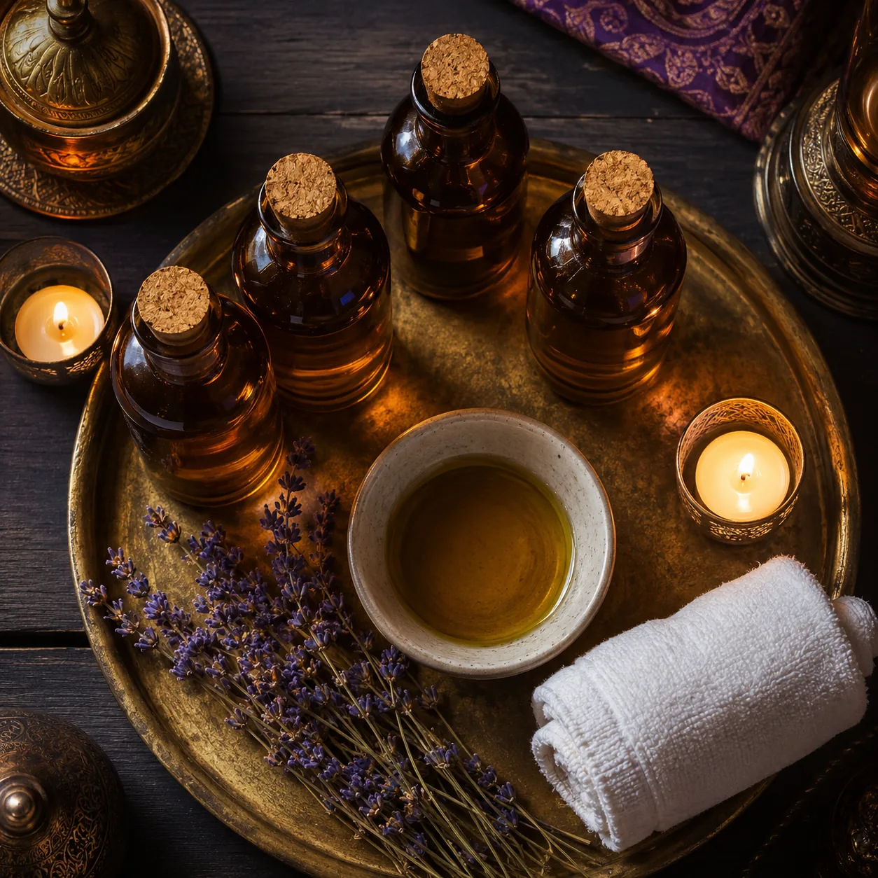 Aromaterapi yağ tepsisi — Lila Spa, Şişli misafirlerine hizmet veren salon