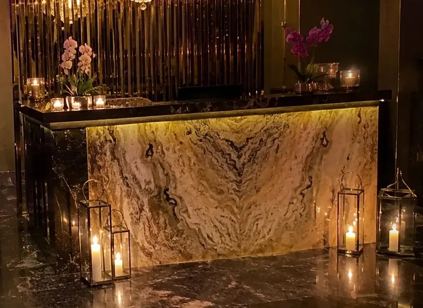 Resepsiyon karşılama alanı — Lila Spa, Şişli misafirlerine hizmet veren salon